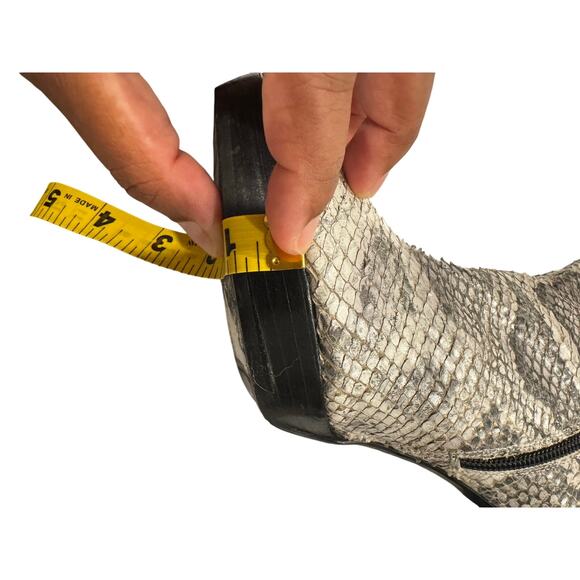 Stuart Weitzman Snakeskin Boots 7M Y2K Glam Rock High Heel Platform steampunk - Picture 8 of 9